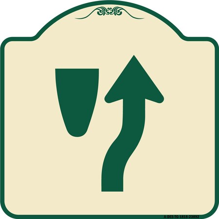 Signmission Keep Right Graphic Only Heavy-Gauge Aluminum Architectural Sign, 18" x 18", TG-1818-23892 A-DES-TG-1818-23892